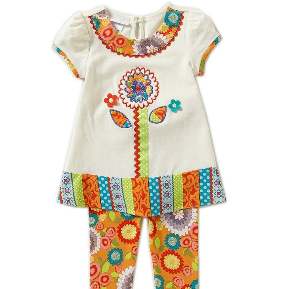 Bonnie Jean Girls Floral Spring Legging 2 pcs Set